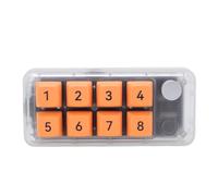ASHATA Teclado Numérico USB C Cableado, Teclado Macro Programable, 8 Teclas Tipo de Número C de Número C con Perilla, Ventana Flotante Copiar Atajos, Admitir un Intercambio de Caliente (Transparente)