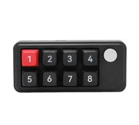 ASHATA Teclado Numérico USB C con Cable, Teclado Mecánico Macro con una Mano con 8 Teclas Programables, Intercambiable en Caliente con Perilla, Ventana Flotante, Atajos (Black)