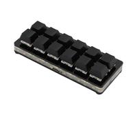 ASHATA Teclado para Copiar y Pegar de 12 Teclas, Teclado para Juegos, USB Tipo C Programable con Cable RGB, Multifuncional, Pequeño Teclado Mecánico para Juegos con Interruptor Rojo