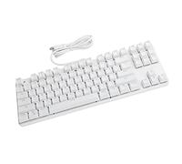 ASHATA Teclado para Juegos, Teclado Mecánico con Cable USB, Teclado de Oficina para Juegos con Retroiluminación de 87 Teclas, Diseño Ergonómico, USB Plug and Play, para Computadora de