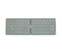 ASHATA Teclado Plegable, 67 Teclas Teclado Inalámbrico Portátil Delgado Recargable con Diseño Magnético de Cierre 5.1 Teclas de Interruptor de Tijera para la Computadora Portátil de (Green)