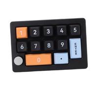 ASHATA Teclado Programable Macro de 12 Teclas, Teclado Mecánico Programable con una Mano, Teclado de Juego con Retroiluminación RGB Portátil con Control de Perilla de Joystick (Black)