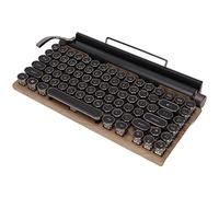 ASHATA Teclado Retro Inalámbrico para Máquina de Escribir, Bluetooth, Clásico, Clásico, Eje Verde, Teclado Mecánico Real con Tecla Punk para Mac/PC/Computadora Portátil/Tableta/Teléfono Móvil