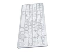 ASHATA Teclado Universal BT, Teclado de Idioma Bilingüe en Inglés Opcional, Chino Tradicional Tailandés Coreano, Teclado Inalámbrico con Interruptor de Tijera Súper Delgado para PC,
