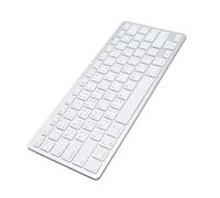 ASHATA Teclado Universal BT, Teclado de Idioma Bilingüe en Inglés Opcional, Chino Tradicional Tailandés Coreano, Teclado Inalámbrico con Interruptor de Tijera Súper Delgado para PC,
