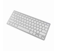 ASHATA Teclado Universal BT, Teclado de Idioma Bilingüe en Inglés Opcional, Chino Tradicional Tailandés Coreano, Teclado Inalámbrico con Interruptor de Tijera Súper Delgado para PC,