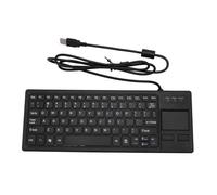 ASHATA Teclado USB con Panel Táctil, Teclado con Cable, Teclado Industrial Resistente Al Agua IP68, Teclado Industrial con Estructura de Pie de Tijera, para Computadora Portátil, PC