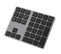 ASHATA Teclado USB de PC con 34 Teclas,Teclado Bluetooth Portátil para Computadoras Laptop Apoyo Android.Negro,Aleación de Aluminio