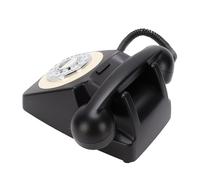 ASHATA Teléfono Bluetooth Retro con Auricular Teléfono Inalámbrico Vintage para el Hogar Llamadas Manos Libres y Reproducción de Música Carga USB para Dormitorios, Salas de Estar Material ABS (Black)