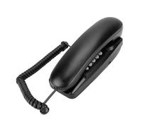 ASHATA Teléfono con Cable para el Hogar, Teléfono Fijo con Botones Grandes para Personas Mayores, Teléfono Básico Montado en la Pared para el Hogar, la Oficina y Más (Black)