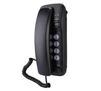 ASHATA Teléfono Fijo, Teléfono con Cable Teléfono sin Identificador de Llamadas Teléfono Compacto, con Flash Y Función de Silencio de Llamada, para Hotel de Oficina en Casa(Negro)