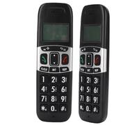 ASHATA Teléfono Inalámbrico para el Hogar, Altavoz DECT6.0 Full Duplex, Teléfono Inalámbrico de 2 Auriculares con Bloqueo Inteligente de Llamadas, Llamadas de 3 Vías, para Oficina (Enchufe de la UE)