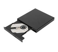 ASHATA Unidad de CD Externa USB2.0, Unidad de DVD Externa Portátil, Unidad óptica USB Delgada de DVD/CD-RW, Grabadora de CD DVD-RW, para Portátiles, Portátiles, Ordenadores de Sobremesa, Negro