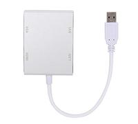 ASHATA USB 3.0 a y VGA, Aleación de Aluminio Multifuncional USB 3.0 a VGA//LAN/DVI Adaptador Convertidor