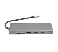 ASHATA USB C HUB 8 en 1 Aleación de Aluminio, Dock Tipo C con Construcción de Aluminio de Salida de Video 4K para Glasias Smart de PROPRESS AR