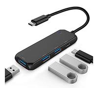 ASHATA USB HUB, Hub USB Multi 4-Splitter Splitter Cable de expansión Adaptador Ultra Speed PC portátil Tipo C 2.0, Adaptador USB para Mouse, Teclado, Ventilador USB, Impresora USB