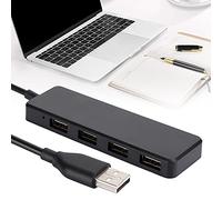 ASHATA USB3.0 Hub, Hub de Alta Velocidad USB3.0 Splitter Laptop 4-Port Ultra-Thin Expansion Portable + Blue Light, Adaptador de Expansión de 4 Puertos Splitter para 10/8/8