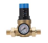 ASHATA Válvula Reguladora de Presión de Agua DN15 Ajustable para Uso Doméstico RV Camping Filtración Eficiente Latón de 1/2 Pulgada