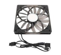 ASHATA Ventilador de 140 Mm de Argb PWM, Velocidad del Ventilador 300-1100 Rpm Estuche de Computadora Ventil (BLACK)