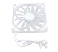ASHATA Ventilador de 140 Mm de Argb PWM, Velocidad del Ventilador 300-1100 Rpm Estuche de Computadora Ventil (WHITE)
