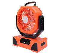 ASHATA Ventilador de Camping a Batería con Batería de Larga Duración de 20000 MAh y 3 Modos de Iluminación para Uso en Exteriores, Fácil Control, 12,48 X 4,41 X 10,71 Pulgadas
