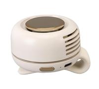 ASHATA Ventilador de Cintura Portátil, Ventilador Portátil Recargable con 3 Velocidades, Clamp/Holder para Correa, Enfriamiento Compacto para la Oficina en Casa Acampando Al Aire Libre (WHITE)