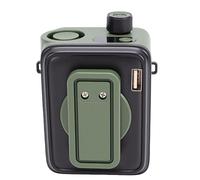 ASHATA Ventilador de Cuello Colgante de bajo Ruido con 100 Velocidades Continuas y Brillo Ajustable para Correr y Desplazarse Uso Versátil (GREEN)