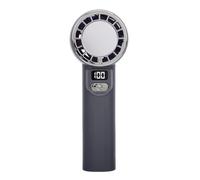 ASHATA Ventilador de Enfriamiento de Hielo de Mano con Pantalla Digital, Liviano y Portátil para Viajes (GRAY)
