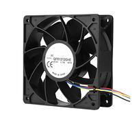 ASHATA Ventilador de enfriamiento genérico de 120x38 mm, Conector de 4 Pines DC 12V 2.7A 6000RPM Ventilador de enfriamiento para Antminer S7 S9