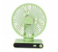 ASHATA Ventilador de Escritorio con Luz, Elegante Ventilador de Refrigeración de 5 Velocidades para Dormitorio, Oficina o Uso en Dormitorios, Batería de 2000mAh Incluida