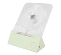 ASHATA Ventilador de Escritorio Portátil, Montado en la Pared Magnética, Plegable, 4 Velocidades de Viento, Luz de Respiración Colorida, Diseño Silencioso y Ligero (Verde transparente)