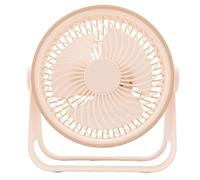 ASHATA Ventilador de Escritorio USB Recargable |Ventilador de Circulación de Aire Silencioso con Inclinación de 90° y 5 Velocidades con Luz Nocturna LED para Dormitorio, Hogar y Oficina