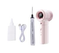 ASHATA Ventilador de Mano de Alta Velocidad con Pulverizador y Pantalla Digital para Uso en Interiores y Exteriores, Comodidad Portátil (PINK)