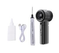ASHATA Ventilador de Mano de Alta Velocidad con Pulverizador y Pantalla Digital para Uso en Interiores y Exteriores, Comodidad Portátil (BLACK)