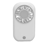 ASHATA Ventilador de Mano Recargable, Pequeño, Ligero, Silencioso, 5 Velocidades, Ajustable para Viajes y Deportes (WHITE)