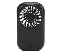 ASHATA Ventilador de Mano Recargable, Pequeño, Ligero, Silencioso, 5 Velocidades, Ajustable para Viajes y Deportes (BLACK)