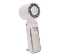 ASHATA Ventilador de Mano Recargable por USB, Diseño Portátil, 6 Velocidades para Disfrute Diario Al Aire Libre (WHITE)