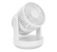 ASHATA Ventilador de Mesa, Ventilador Circulador de Aire de Escritorio Recargable de 3 Velocidades, Oscilante Automático para Oficina (Beige)