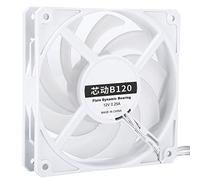 ASHATA Ventilador de Refrigeración de 12CM Refrigerador Silencioso 77CFM 2400RPM CPU Radiador para Computadora de Escritorio (Blanco)
