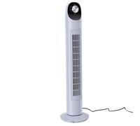 ASHATA Ventilador de Torre Oscilante con Temporizador de 7,5 Horas |Ventilador de Pie Silencioso sin Aspas de 3 Velocidades para Habitaciones Interiores de Oficina en Casa (Estilo de perilla Enchufe