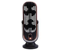 ASHATA Ventilador de Torre, Ventilador de Escritorio Portátil con 5 Velocidades, Batería de 1000 MAh y Carga USB Tipo C, por Dormitorio, Sala de Estar, Escritorio de Oficina (BLACK)