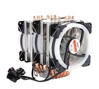 ASHATA Ventilador del Enfriador de CPU Enfriador Silencioso de CPU de 6 Tubos 3RGB y 4 Pines para Intel775 1150 1151 1155 1156 1366 Fuerte y Duradero Buen Rendimiento