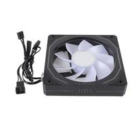 ASHATA Ventilador Enfriador de CPU ARGB PWM de 9 Paletas/alas para Carcasa de Computadora, Ventilador de Enfriamiento de Computadora con Luz LED con Velocidad Ajustable, Funcionamiento Silencioso,