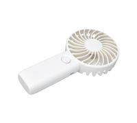 ASHATA Ventilador Personal Ventilador de Mano Ligero Recargable por USB con 3 Potentes Velocidades para Uso en Camping, Hogar y Oficina (WHITE)