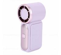ASHATA Ventilador Portátil de Mano 6 Velocidades 20000 RPM |Ventilador Recargable USB de Alta Velocidad con Pantalla LED para Viajes Al Aire Libre en Casa (morado claro)