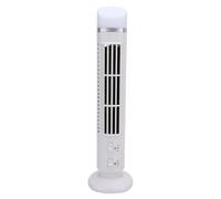ASHATA Ventilador sin Cuchillas de Escritorio USB, Ventilín de Torre Versátil de Velocidad Compactable Portable con Luz para el Hogar (WHITE)