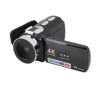 ASHATA Video de Cámara de Video 4K Cámara de Videas 64MP para la Cámara de Vlogging de Youtube, Filtro Múltiple de 3.0 Pulgadas de 180 Grados Pantalla de Rotación LED Interfaz OTG OTG,