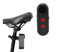 ASHATA Vista Trasera de Bicicleta con Luz Trasera, Cámara de Tablero de Cámara de Bicicleta HD 1080p, 6 Brillo Ajustable 140 ° Gran Angular IPX6 Aplicación de Agua Control Recargable (16G)