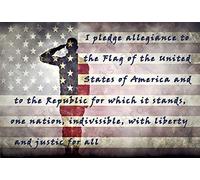 AshBro - Letrero de metal con texto en inglés "We The People Pledge of Allegiance", letrero de metal con texto en inglés "We The People Pledge of Allegiance", letrero de estaño con texto en inglés