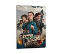ASHDRUWQHR Enola Holmes 2 pósteres de lona para pared, impresión estética, arte moderno, pintura para sala de estar, 30 x 45 cm, estilo marco